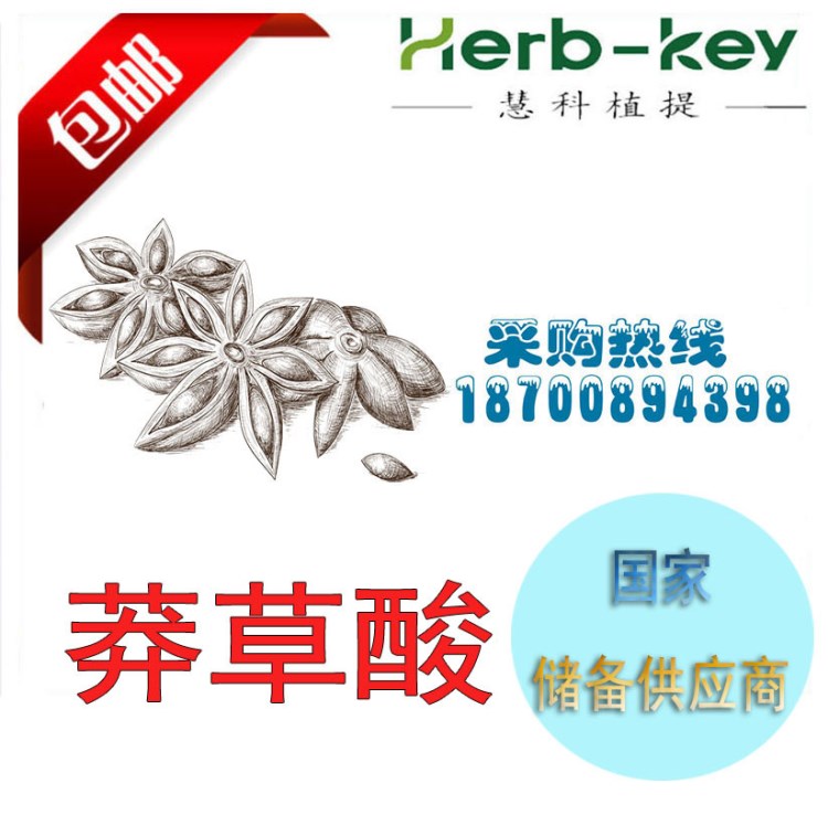 八角提取物  八角茴香提取物 Shikimic acid 莽草酸 99%