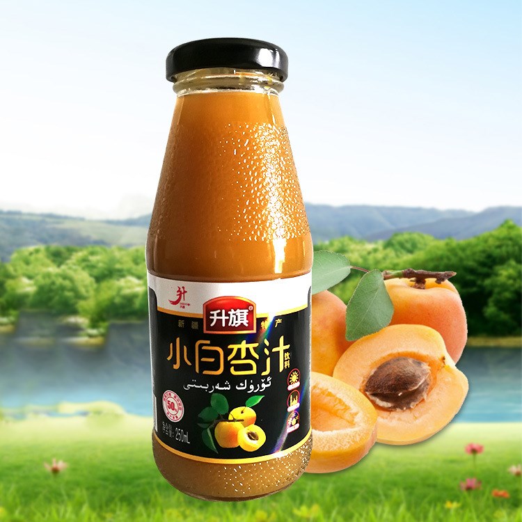 新疆升旗小白杏汁20瓶/箱果蔬汁果汁飲料餐飲批發(fā)現(xiàn)貨招代理