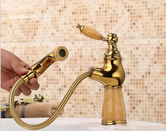 整體衛浴衛生間浴室全銅抽拉水龍頭冷熱混水閥陜西西安廣西南寧