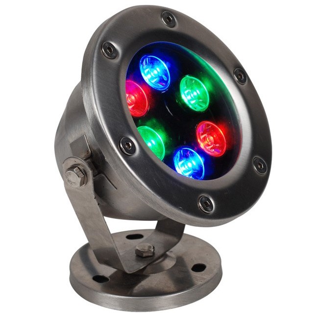 LED水底燈 6*1W IP68 水底燈，適用水池、噴泉、廣場(chǎng)、公園等