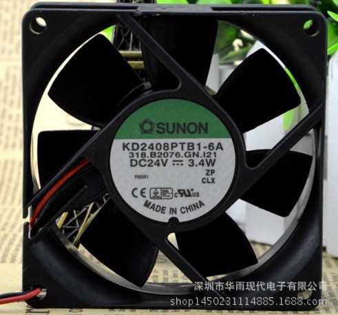 SUNON 8025 8cm/厘米 24V 3.4W KD2408PTB1-6A 變頻器 散熱風扇