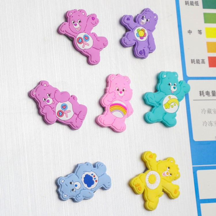 外貿(mào)原單 愛心熊care Bears 彩虹熊磁性軟膠冰箱貼磁力貼黑板磁鐵