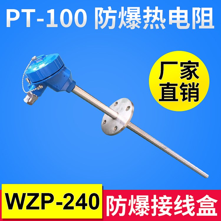 Pt100防爆熱電阻 WZP-240 螺紋安裝防爆熱電偶 溫度傳感器探頭