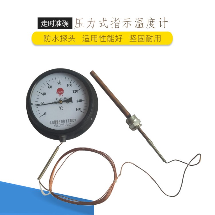 廠家低價批發壓力式指示溫度計指針式氣體壓力式溫度計 一件代發
