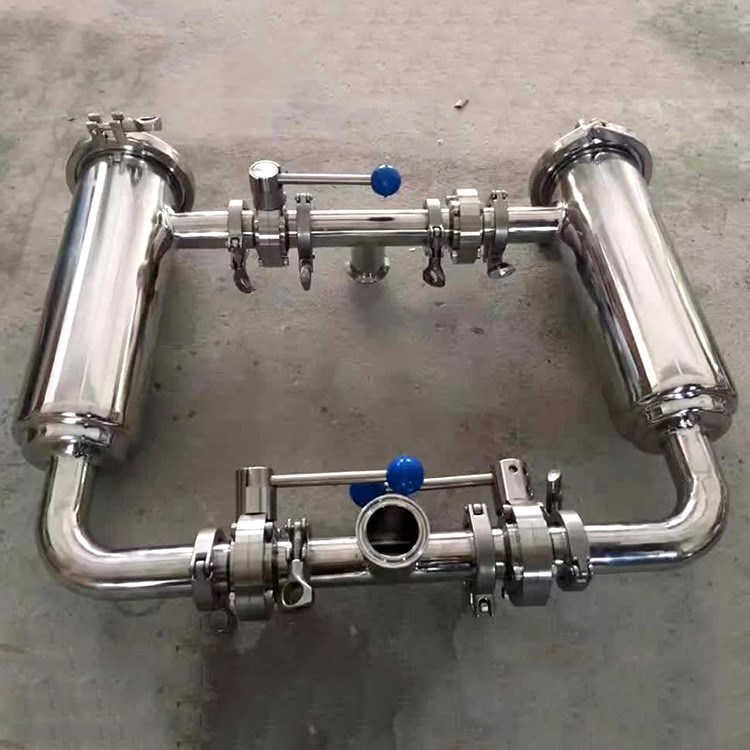 廠家直銷雙聯管道過濾器 衛生級卡箍式直角過濾器定制 品質佳