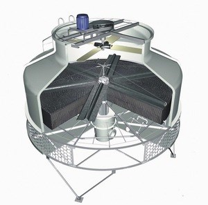 供應圓形逆流玻璃鋼涼水塔 節(jié)能低噪音冷卻塔 安裝快捷