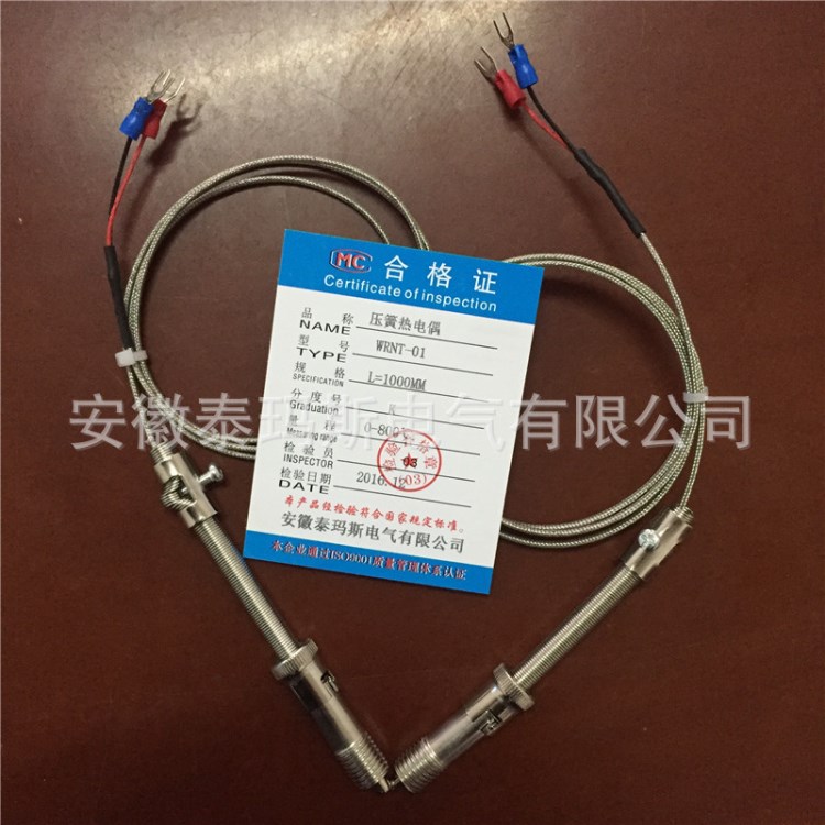 WRET-01 壓簧固定熱電偶 壓簧熱電阻 泰瑪斯