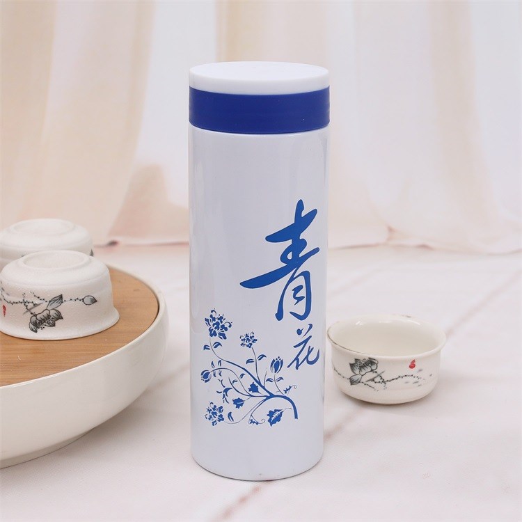 批發(fā)廠家現(xiàn)貨印字logo禮品印刷活動青花瓷水杯陶瓷杯廣告杯定做
