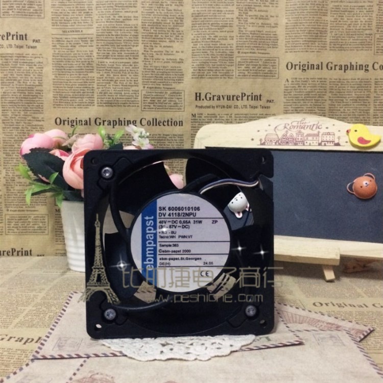 原裝風機 48V DV4118/2NPU 1238 PWM調速 IP54防水鋁框風扇