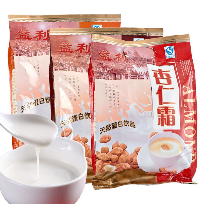 益利袋裝杏仁霜 北杏仁現(xiàn)磨代餐粉早餐飲品400g內(nèi)有獨(dú)立包裝