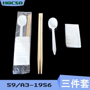 一次性筷子三件套紙巾勺竹一快餐打包專用外賣廠家餐具800套