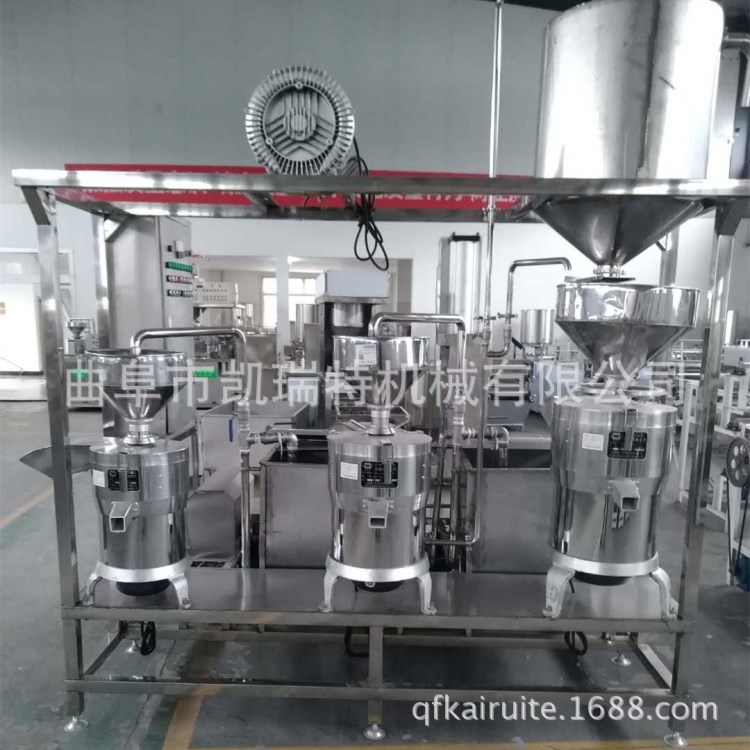 大型全自動三聯磨磨漿機 鹵水豆腐腦漿渣分離機 不銹鋼磨煮機