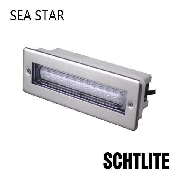 196MM長方形防水不銹鋼面板2.3W嵌入試墻腳裝飾戶外臺階燈