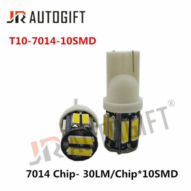 廠家直銷12/24V示寬燈T10指示燈汽車LED小燈7020燈珠10SMD