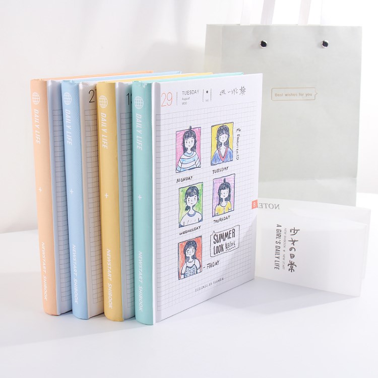 詩博硬殼精裝筆記本 創意個性空白內芯文具用品 手賬本記事本批發