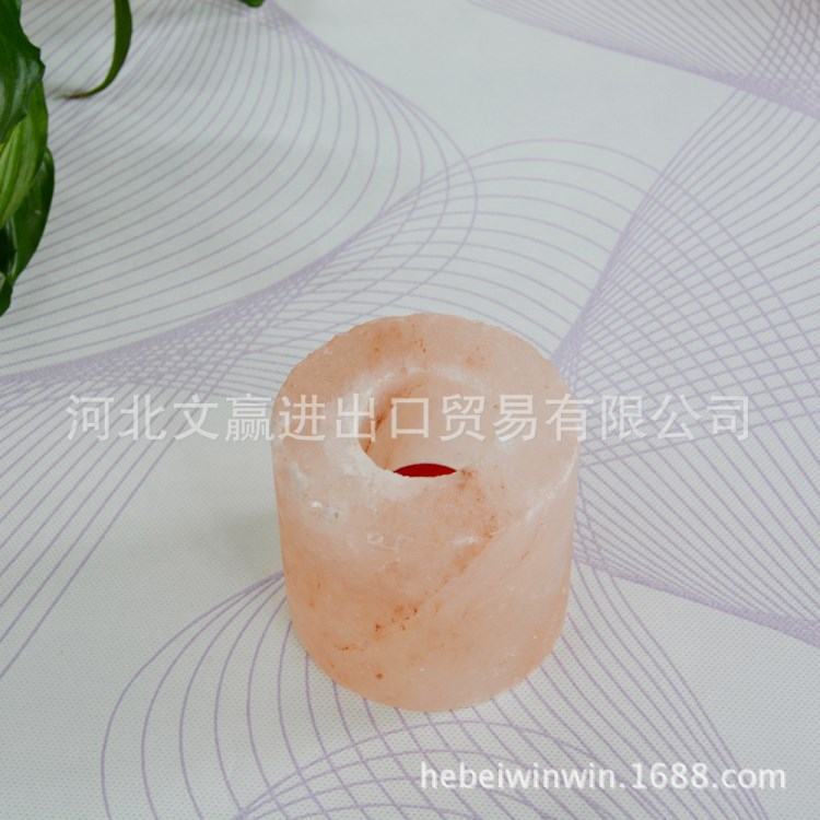 養(yǎng)生鹽燭臺 圓柱型燭臺 造型可定制 養(yǎng)生燭臺