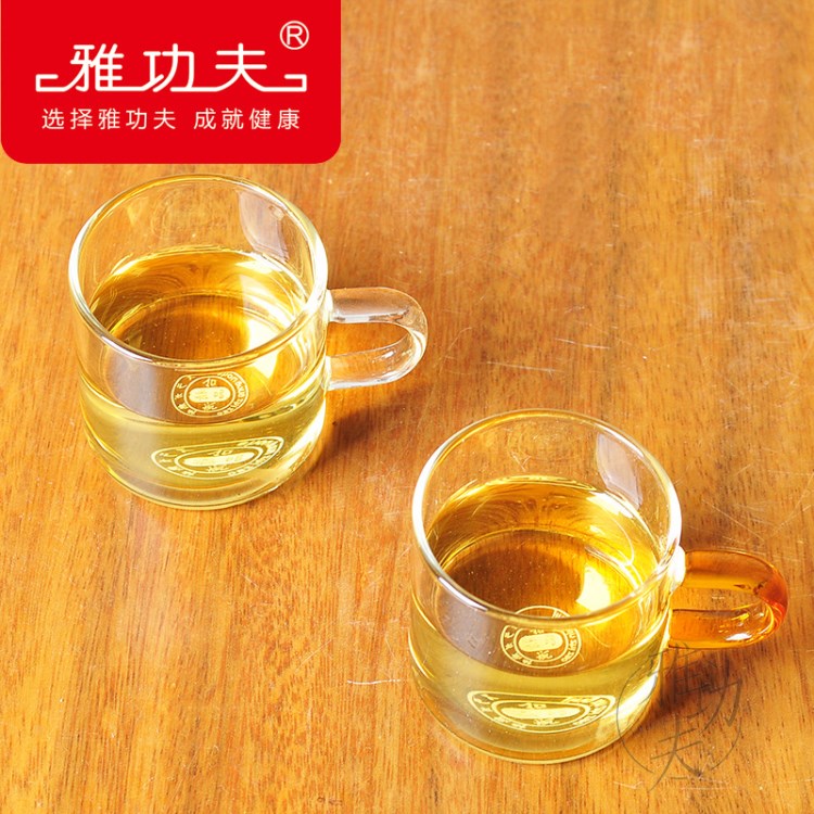 雅功夫玻璃茶杯品茗杯食品級(jí)高硼硅耐熱小茶杯 帶把小杯廠家直銷(xiāo)