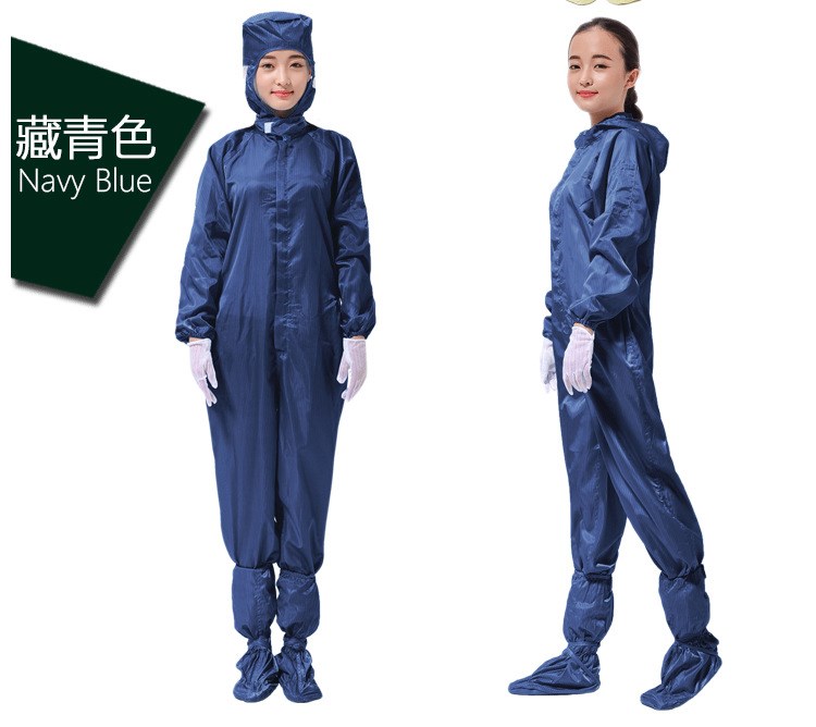 防靜電連帽連體服無塵服防塵工作衣化學防護服食品服廠家直銷