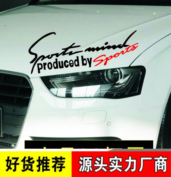 sports燈眉車貼 運(yùn)動(dòng)個(gè)性燈眉貼 簽名個(gè)性車貼 大號(hào)燈眉車貼R466