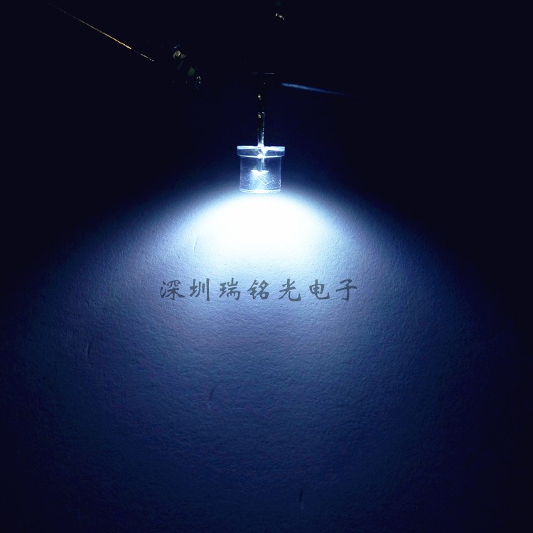 5V電壓F5/5mm平頭有邊白光長腳LED發(fā)光二極管 USB充電數(shù)據(jù)線專用