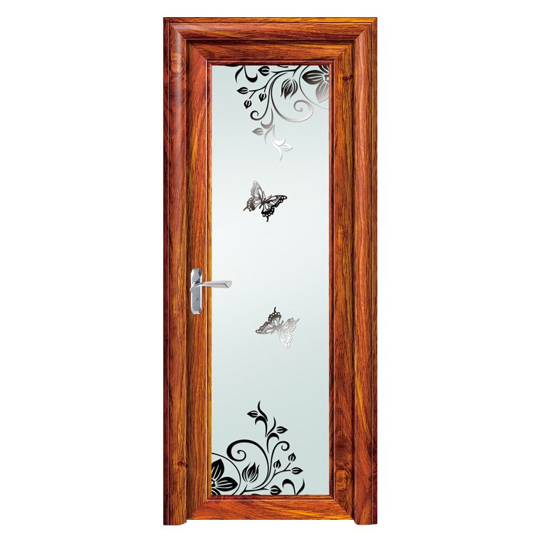 洗手間門廁所門廠家直銷圓弧平開門工程定制鋼化玻璃鋁合金浴室門