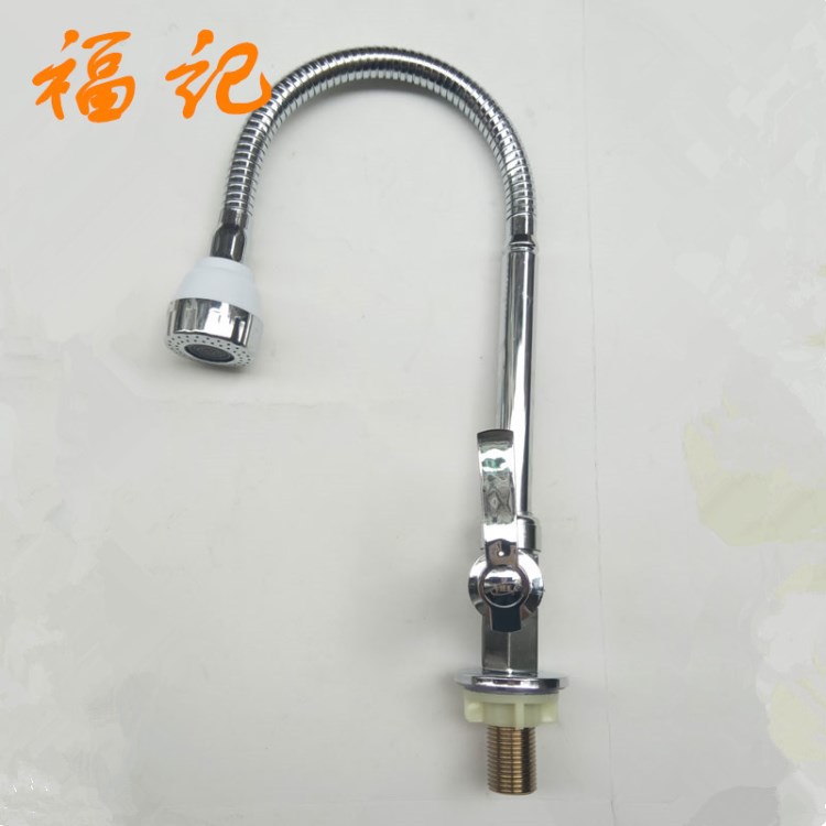 合金萬象管單冷廚房水龍頭 合金電鍍可自由擺動萬象管廚衛潔具