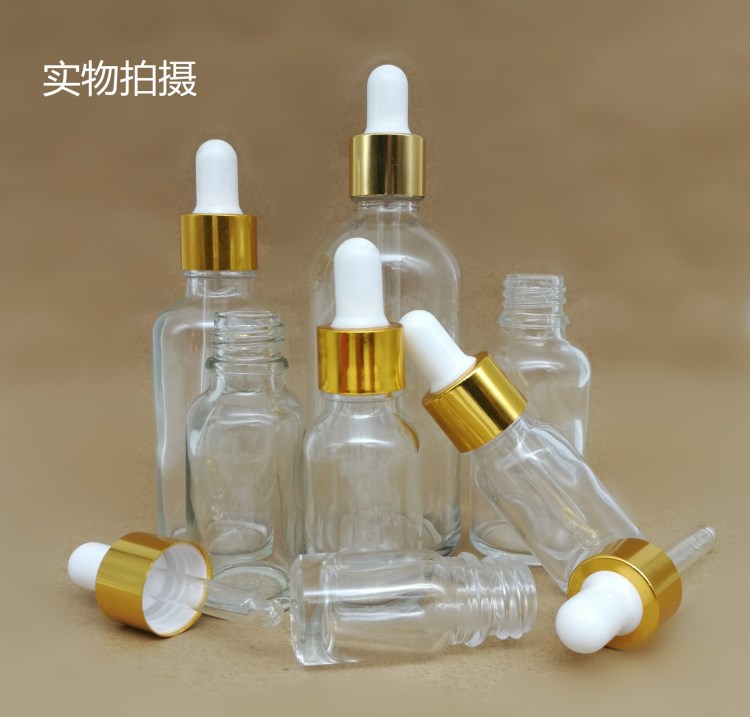 透明玻璃精油調(diào)配瓶膠頭滴管分裝稀釋瓶5-100ml空瓶化妝品分裝瓶