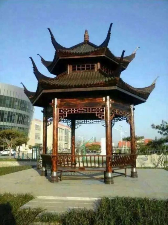 直銷 戶外防腐木涼亭 庭院閣木屋仿古亭子 古建戶外遮陽涼亭 采購