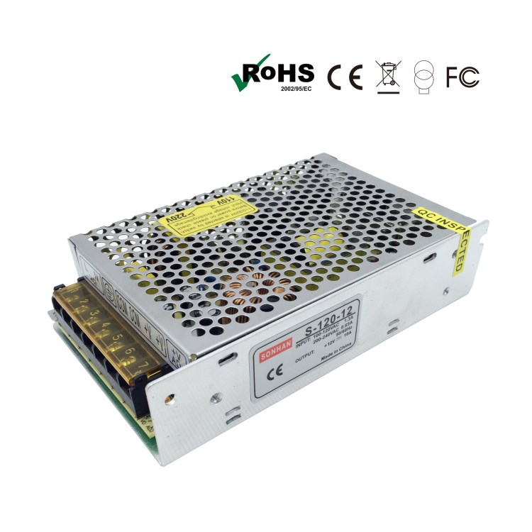 24V120W LED鋁殼開(kāi)關(guān)電源 24V不防水電源適配器