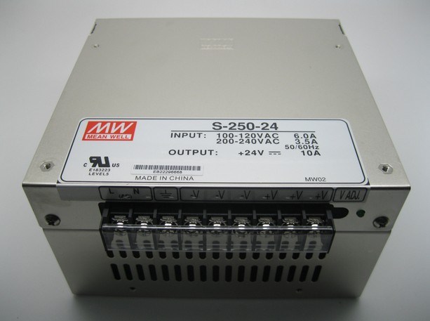 MEAN WELL臺(tái)灣明緯開(kāi)關(guān)電源單路輸出S-250-24 24V/10A 2年質(zhì)保