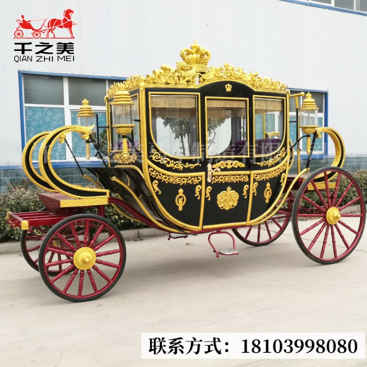 歐式馬車觀光旅游馬車婚慶婚禮馬車房地產(chǎn)大型擺設(shè)可改電動