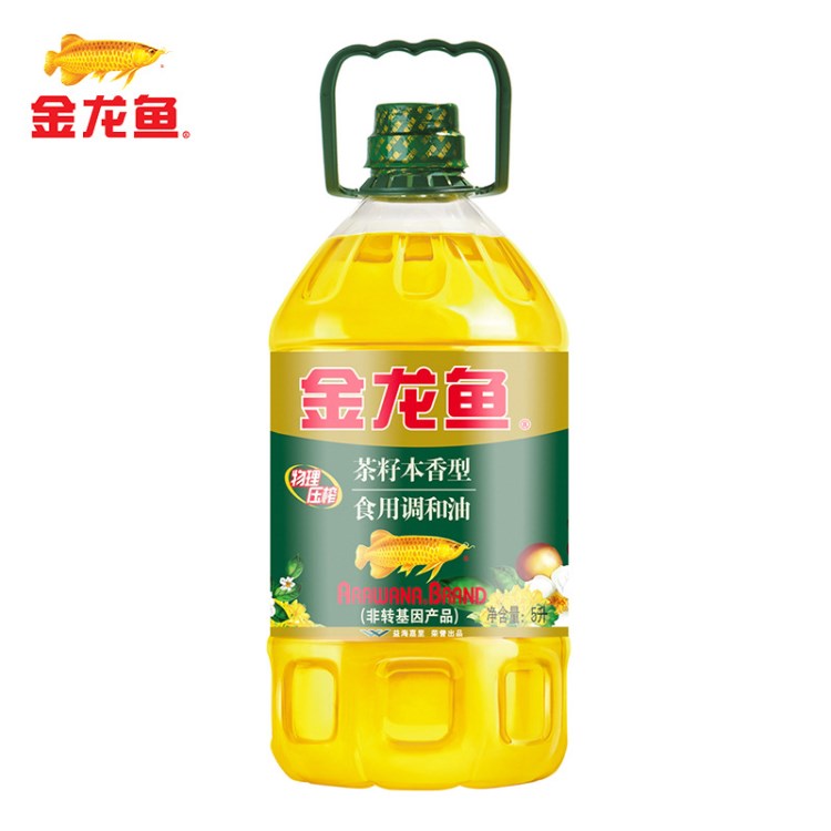 金龍魚茶籽本香型食用調(diào)和油5L 非轉基因物理壓榨 食用油批發(fā)團購