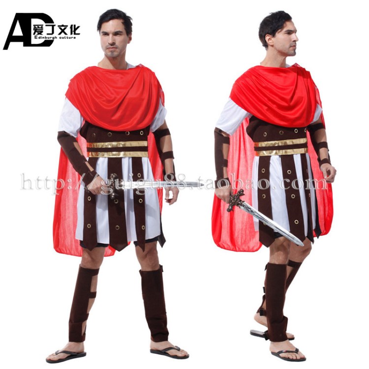 萬圣節動漫COSPLAY成人男卡通演出服裝帥氣羅馬戰士服裝