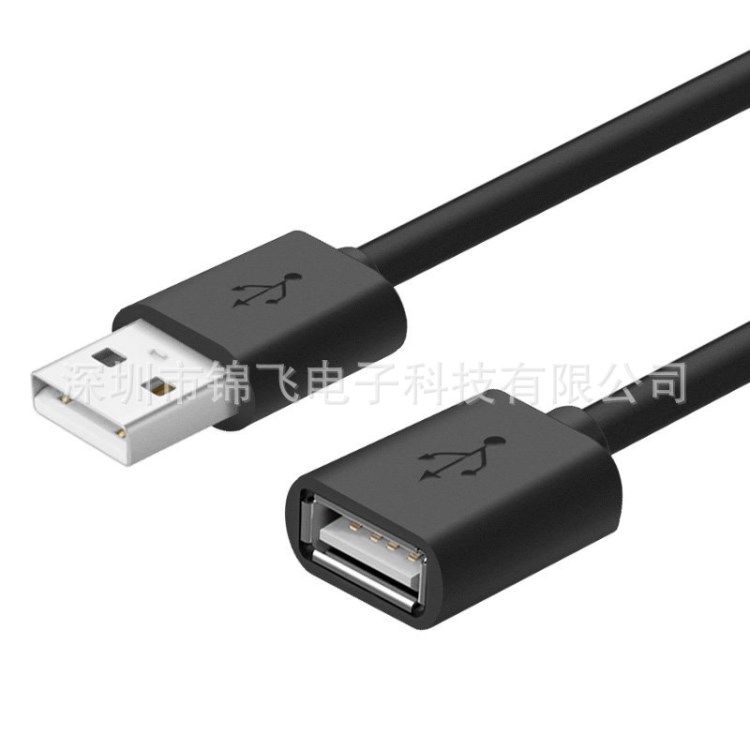 成型USB A公對A母延長數(shù)據(jù)線 USB公對母延長充電線USB延長連接線