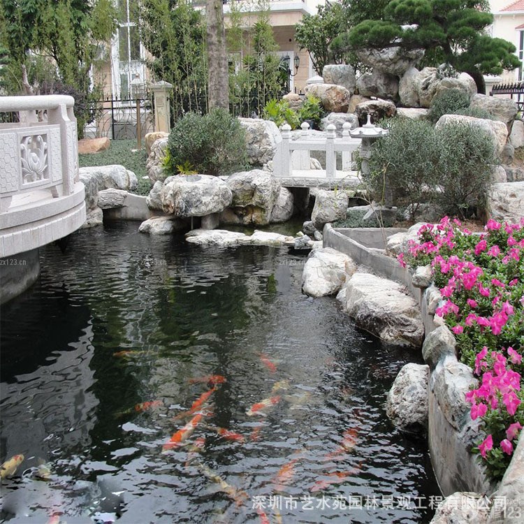 承接深圳景觀魚池假山塑石水景噴泉水凈化過濾循環(huán)系統(tǒng)設(shè)計與施工