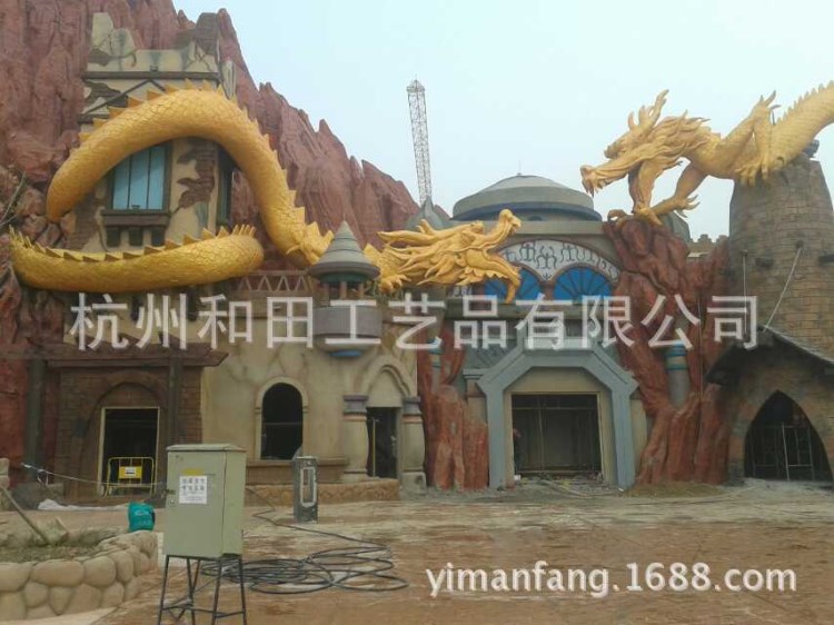 大型游乐园景观雕塑小品  现场施工塑石假山制作 景观园林雕塑