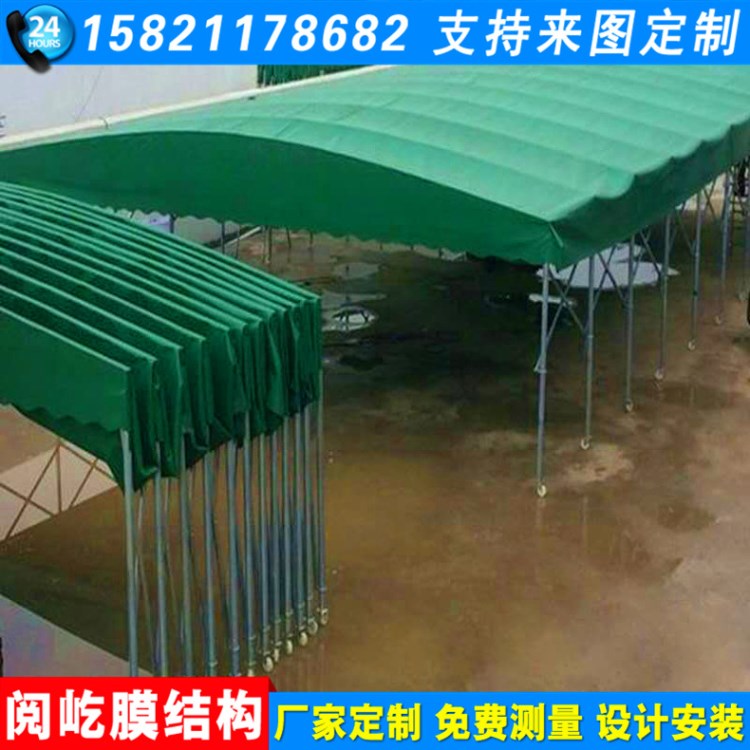 蘇州移動推拉篷定做 貨運站碼頭活動折疊雨棚 大型物流推拉棚