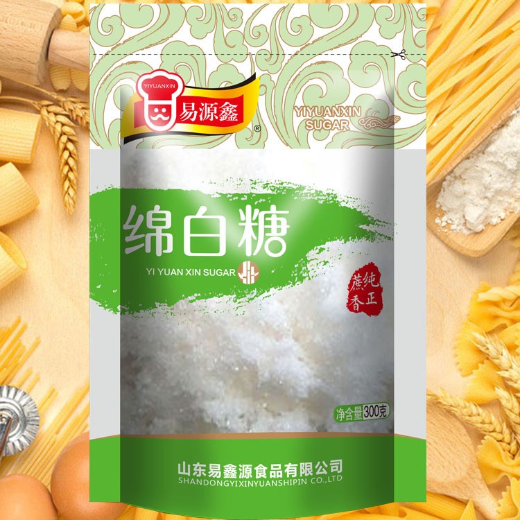 生產(chǎn)廠(chǎng)家直銷(xiāo)300g袋裝綿白糖批發(fā)烘焙原料食用甘蔗糖淘寶一件代發(fā)