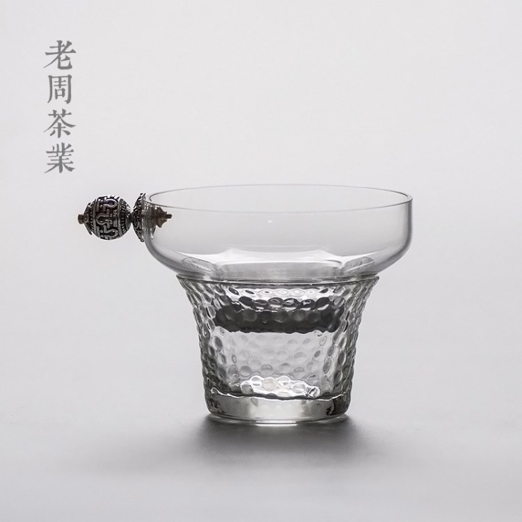 新羽創(chuàng)意手工茶濾大號(hào)耐熱玻璃茶漏茶葉濾網(wǎng)過濾器功夫茶具配件