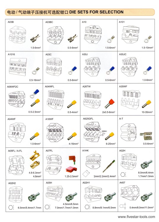 氣動壓線機AM-10 多功能動壓接機EM6B2 壓接模具 壓線鉗 鉗口