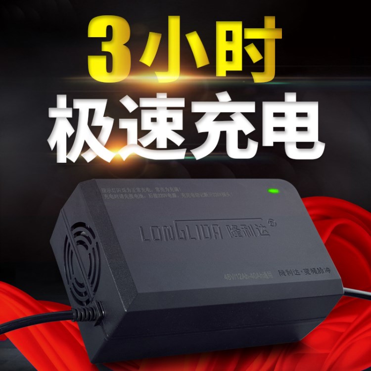 電動(dòng)車電瓶車快速充電器60v12ah~30ah大功率三輪車快充