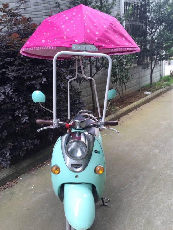 電動車遮陽傘不擋視線電瓶車摩托車西瓜傘防水防曬雨棚全國包郵