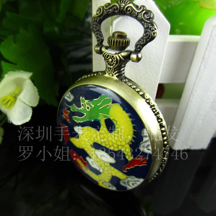 大號(hào)滴膠翻蓋懷表  騰龍懷表 精美圖案設(shè)計(jì)時(shí)尚流行