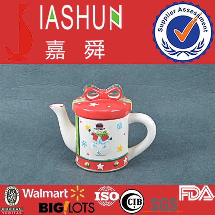 德化嘉順?biāo)嚻?【圣誕節(jié)】創(chuàng)意陶瓷圣誕系列時(shí)尚手繪水壺 | 茶壺