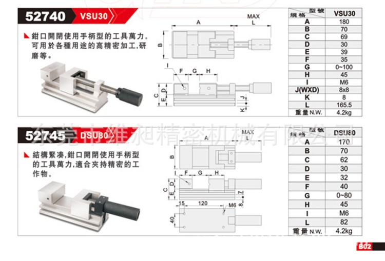 供應(yīng)VL10-1臺(tái)灣精展工具萬力 52720-01臺(tái)灣精展不銹鋼工具萬力