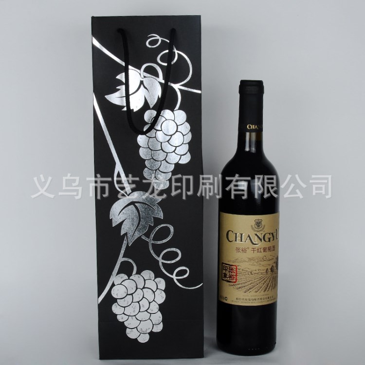 韓版別致紅酒紙袋 單支加厚葡萄手提酒水袋 做工精致現貨