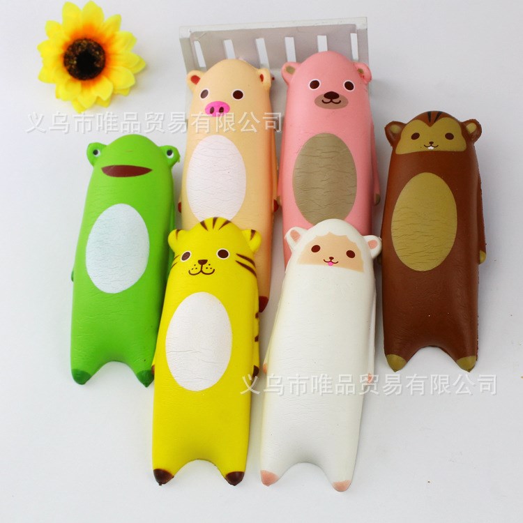 Bingo Squishy新款卡通動物仿真手枕PU慢回彈攝影道具模型擺件裝