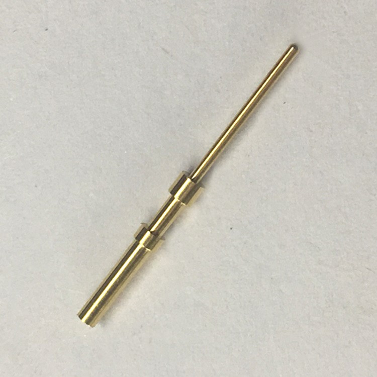 重載連接器航空業插件Ф0.76*40黃銅鍍金鎳公針母針銅針插件PIN