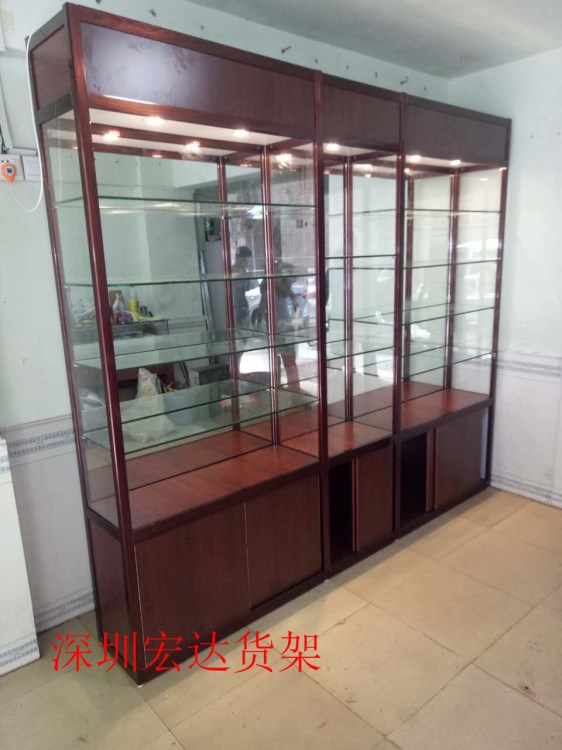 深圳精品展示柜臺陳列柜玻璃展柜飾品樣品汽車模型藥店貨架帶鎖