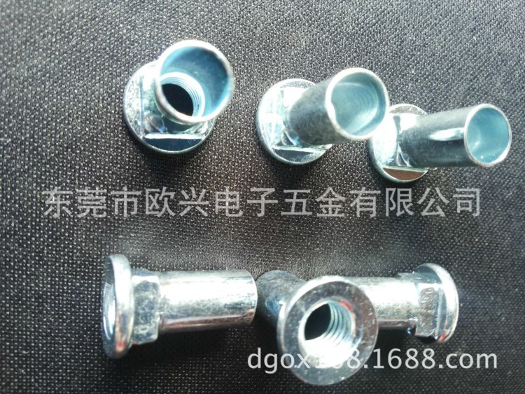[批發零售] 廠家直售M8*22L五彩鉚螺母 藍鋅倒帽